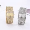 Elegant Quartz watch - wide crystal braceletWatches