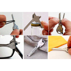 6 in 1 multi functional key - stainless steel multi toolSurvival tools