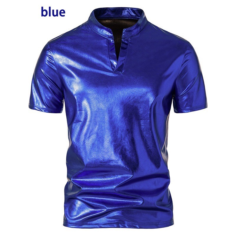 Shiny metallic short sleeve t-shirtT-shirts