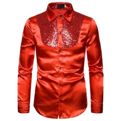 Shiny metallic long sleeve shirt - with decorative sequinsT-shirts