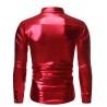 Shiny metallic long sleeve shirt - with sequins decorationsT-shirts