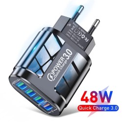 4-port USB charger - fast charge QC 3.0 - 48WChargers