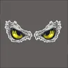 Scary yellow eyes - car stickerStickers