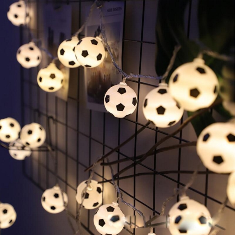 LED string garland - with footballs - USB poweredValentine's day
