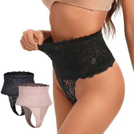 Slanketruse med høy midje - thongs type