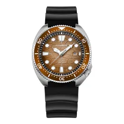 LIGE - rustfritt stål Quartz-klokke - vanntett - silikonrem - brun