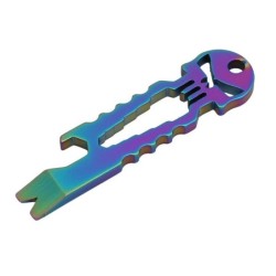 Stainless steel multi-tool - bottle opener - crowbar - wrench - with keychain - skull shapeKnives & Multitools