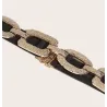 Fashionable elastic belt - square metal decorationsBelts