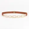 Fashionable elastic belt - square metal decorationsBelts