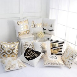 Luxury pillowcase - pineapple - gold-bronzing print - 45cm * 45cmCushion covers