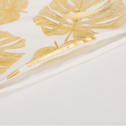 Decorative cushion cover - golden leaves / geometric pattern - 45cm * 45cmCushion covers