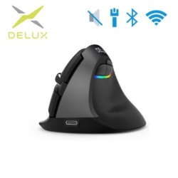 M618 - 2,4 GHz - mini vertikal trådløs mus - Bluetooth 4 - dobbel modus - oppladbar - stillegående