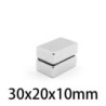 N35 - neodymmagnet - sterk rektangulær blokk - 30mm * 20mm * 10mm