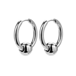 Small hoop earrings with a ballEarrings