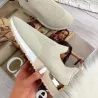 Sportssko i mesh - slip-on-sko - med høy plattform