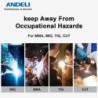 ANDELI - solar auto darkening sveisehjelm - TIG / MIG / CUT / MMA