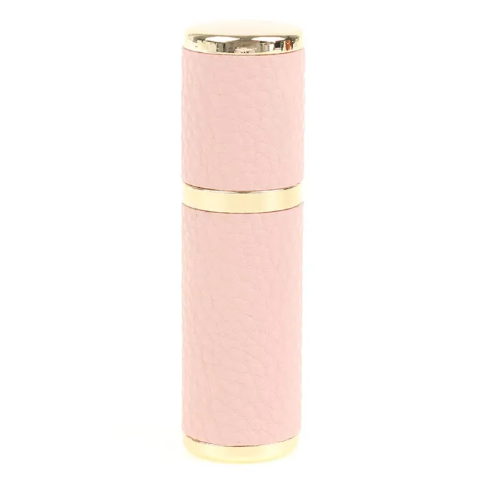Parfymeflaske i skinn - tom metallbeholder - 5ml