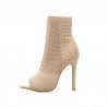 Fasjonable peep toe - høy hæl - ankelstøvletter - pumps