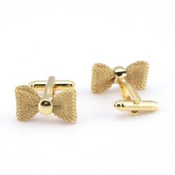 Metal cufflinks - bowknot shapedCufflinks