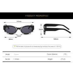 Punk style rectangle sunglasses - with snake decorationSunglasses