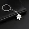 Silver keychain with maple leaf pendantKeyrings