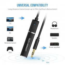 Ugreen - 4.2 for TV-hodetelefoner PC APTX 3.5mm Aux - Bluetooth 5.0 - adapter - sender