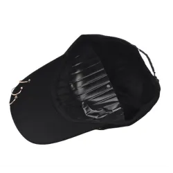Fasjonabel baseballcap - krystaller - perler - paljetter - sommerfugl