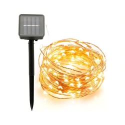 Solenergi - LED-streng - eventyrlys - vanntett - utendørs julepynt - 10m - 20m