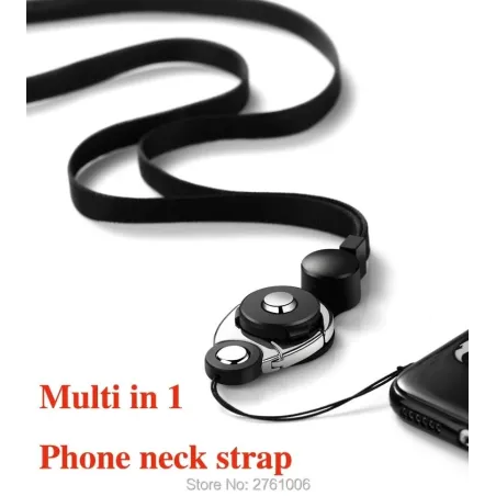 Phone holder - with neck strap / ring buckle - detachableHolders
