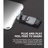 OTG-mikroflash-stasjon med to formål - USB 3.0 - for iPhone / Android