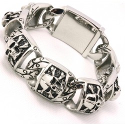 Gothic style - bracelet with skeletons - 316L stainless steelBracelets