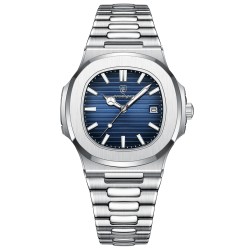 POEDAGAR - elegant Quartz watch - waterproof - stainless steel - blueWatches