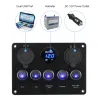 Rocker switch panel - waterproof digital Voltmeter - for car - boat - truck - 12V - USB - LEDElectronics & Tools
