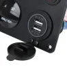 Rocker switch panel - waterproof digital Voltmeter - for car - boat - truck - 12V - USB - LEDElectronics & Tools