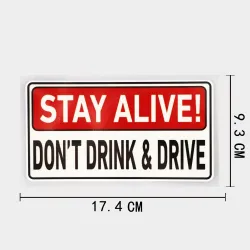Warning sticker - Stay Alive! Do Not Drink & DriveStickers