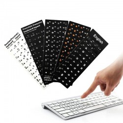 Keyboard sticker - for 10 to 17 inch laptop - English - Spanish - French - Arabic - RussianKeyboards