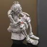 Skeleton sitting on the toilet - rubber keychainKeyrings