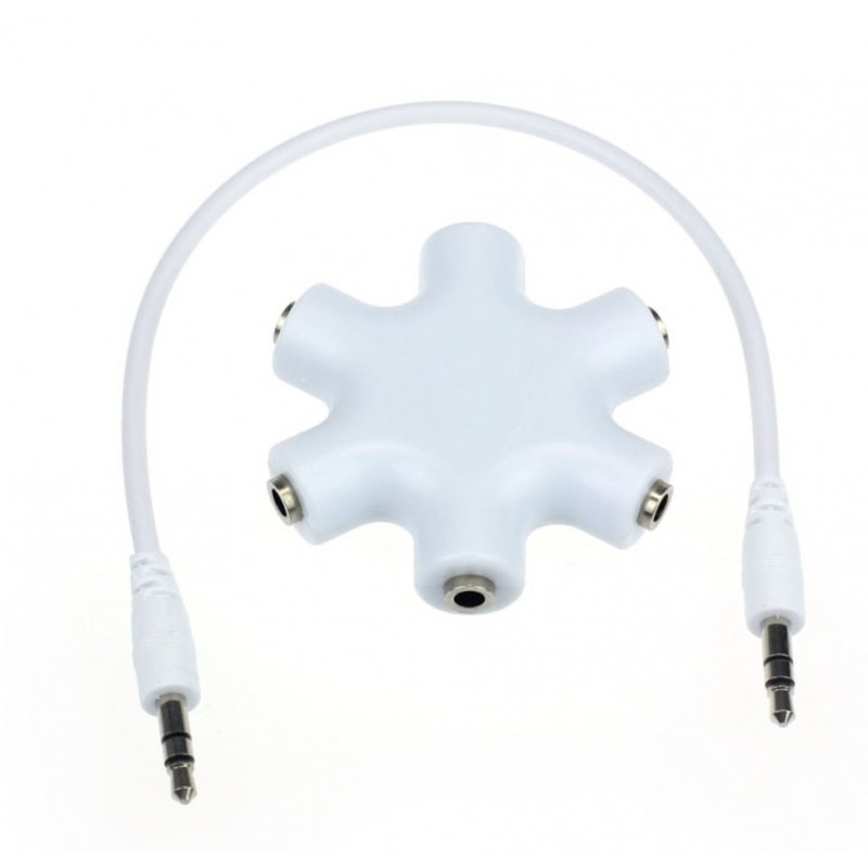 3,5 mm jack audio splitter - 1 til 5