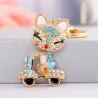 Fox on the bike - crystal keychainKeyrings