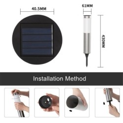 Solar garden light - stainless steel ground pillar - tubeSolar lighting