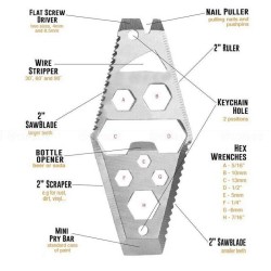 EDC multi function tool - opener - wrench - keychain - survival toolKnives & Multitools