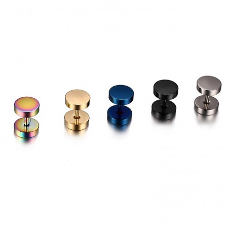 Round dumbbell - stainless steel earringsEarrings