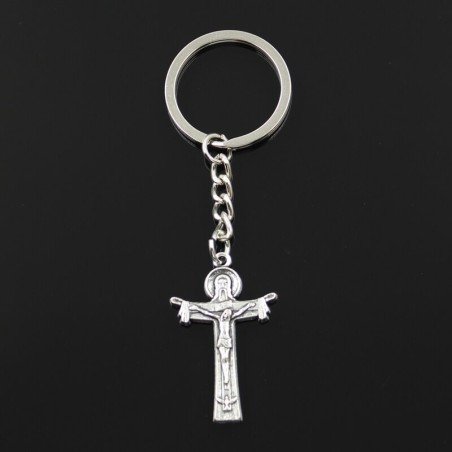 Jesus på korset - nøkkelring i metall