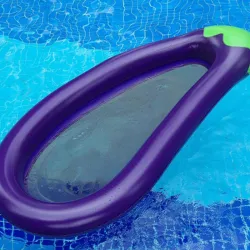 Oppblåsbar aubergine - bassengflåte