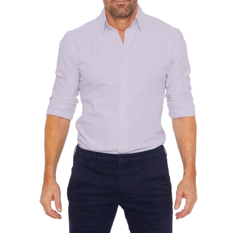 Elegant shirt with long sleeves - with a zipper / buttons - slim fitT-shirts Elegant shirt with long sleeves - with a zipper / buttons - slim fitT-shirts