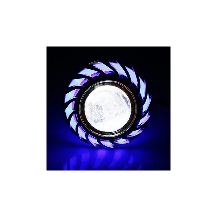 Motorcycle headlight - LED projector - single light - angel / devil eyesTurning lights