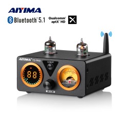 AIYIMA T9 PRO - APTX HD Bluetooth lydforsterker - 100W * 2 - HiFi Stereo med VU meter