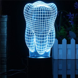 3D Tooth RGB LED lamp - USB - touch-lightStage & events lighting