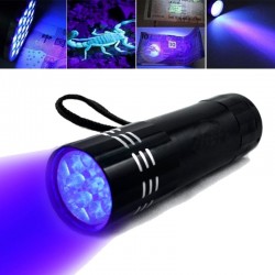 Mini UV flashlight - waterproof - 9 LEDTorches