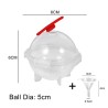 Isbitform i plast - rund ball - 5cm